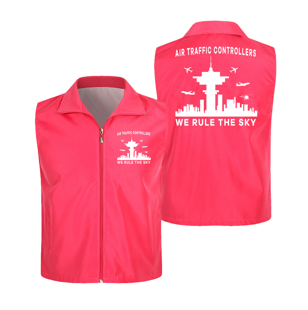 Air Traffic Controllers - We Rule The Sky Designed Thin Style Vests