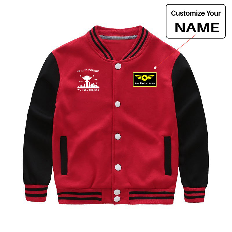 Air Traffic Controllers - We Rule The Sky Designed "CHILDREN" Baseball Jackets