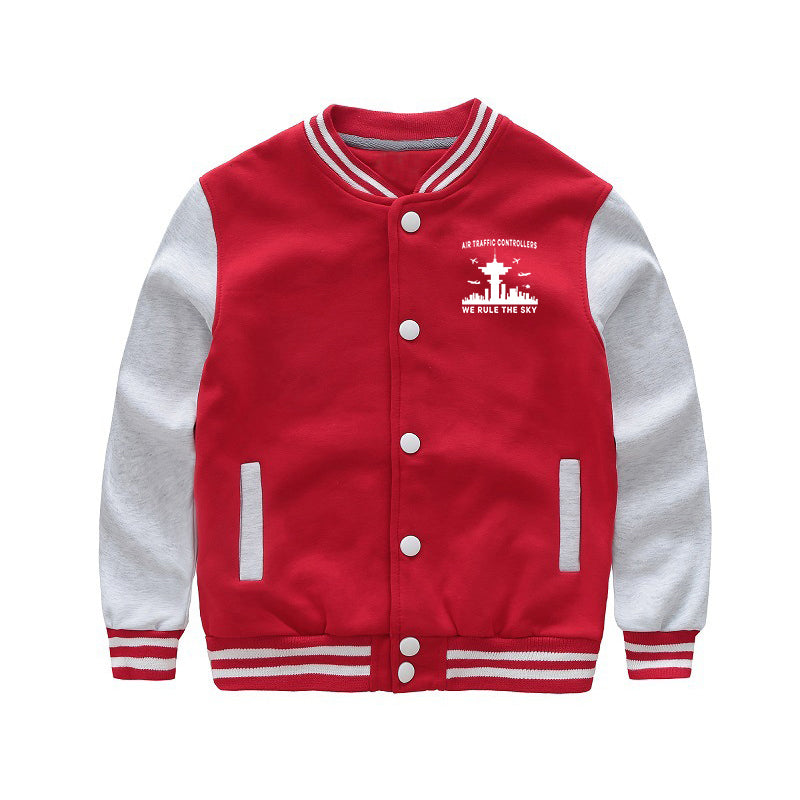 Air Traffic Controllers - We Rule The Sky Designed "CHILDREN" Baseball Jackets