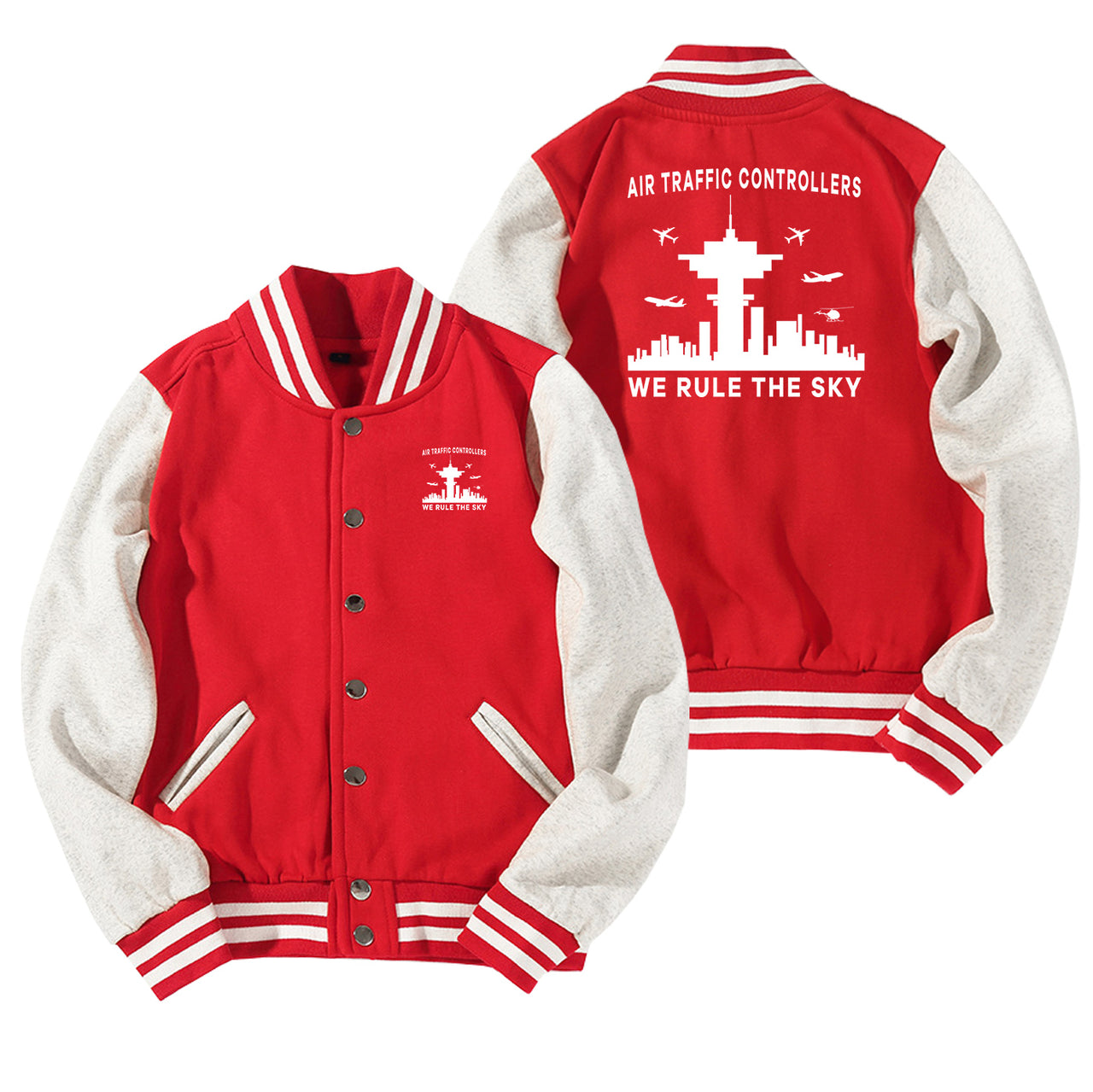 Air Traffic Controllers - We Rule The Sky Designed Baseball Style Jackets