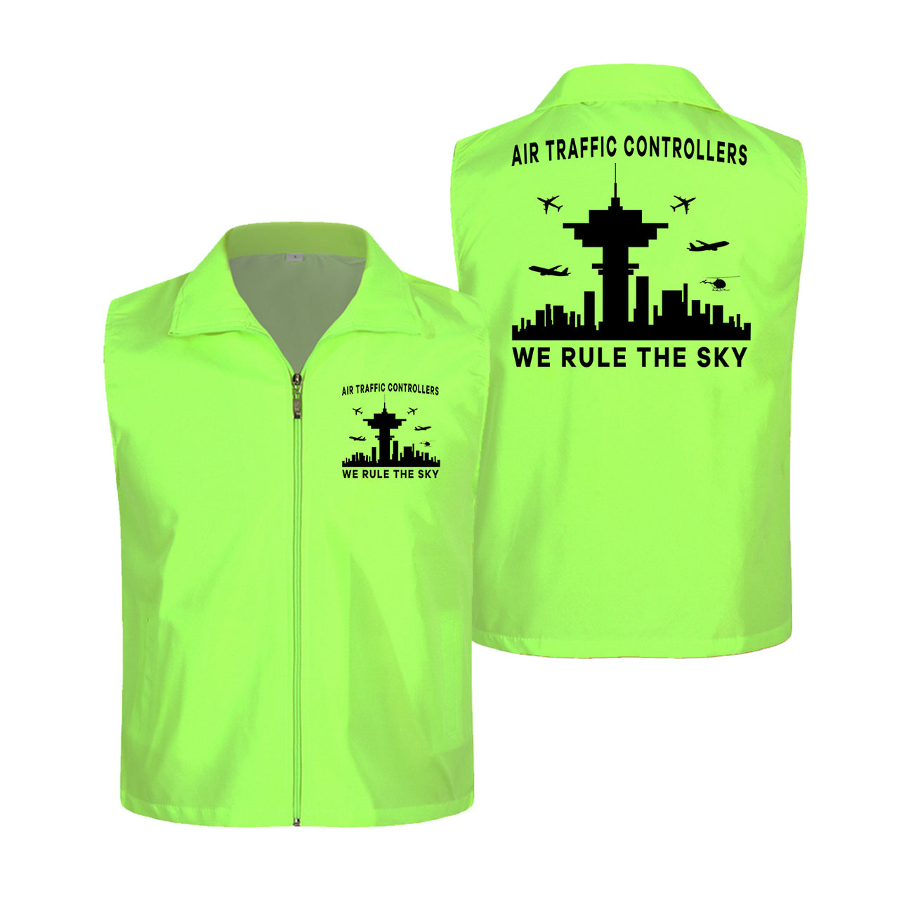 Air Traffic Controllers - We Rule The Sky Designed Thin Style Vests