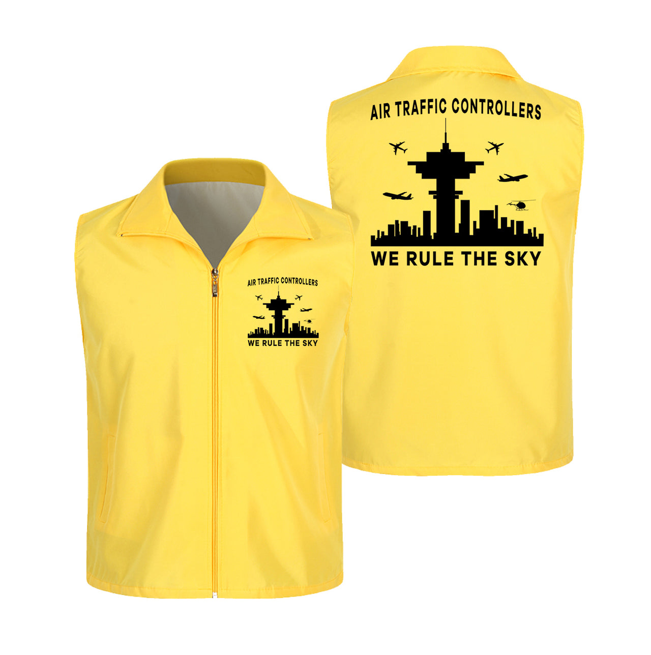 Air Traffic Controllers - We Rule The Sky Designed Thin Style Vests