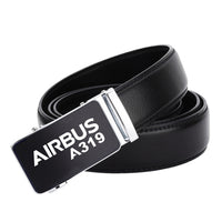 Thumbnail for Airbus A319 & Text Designed Men Belts