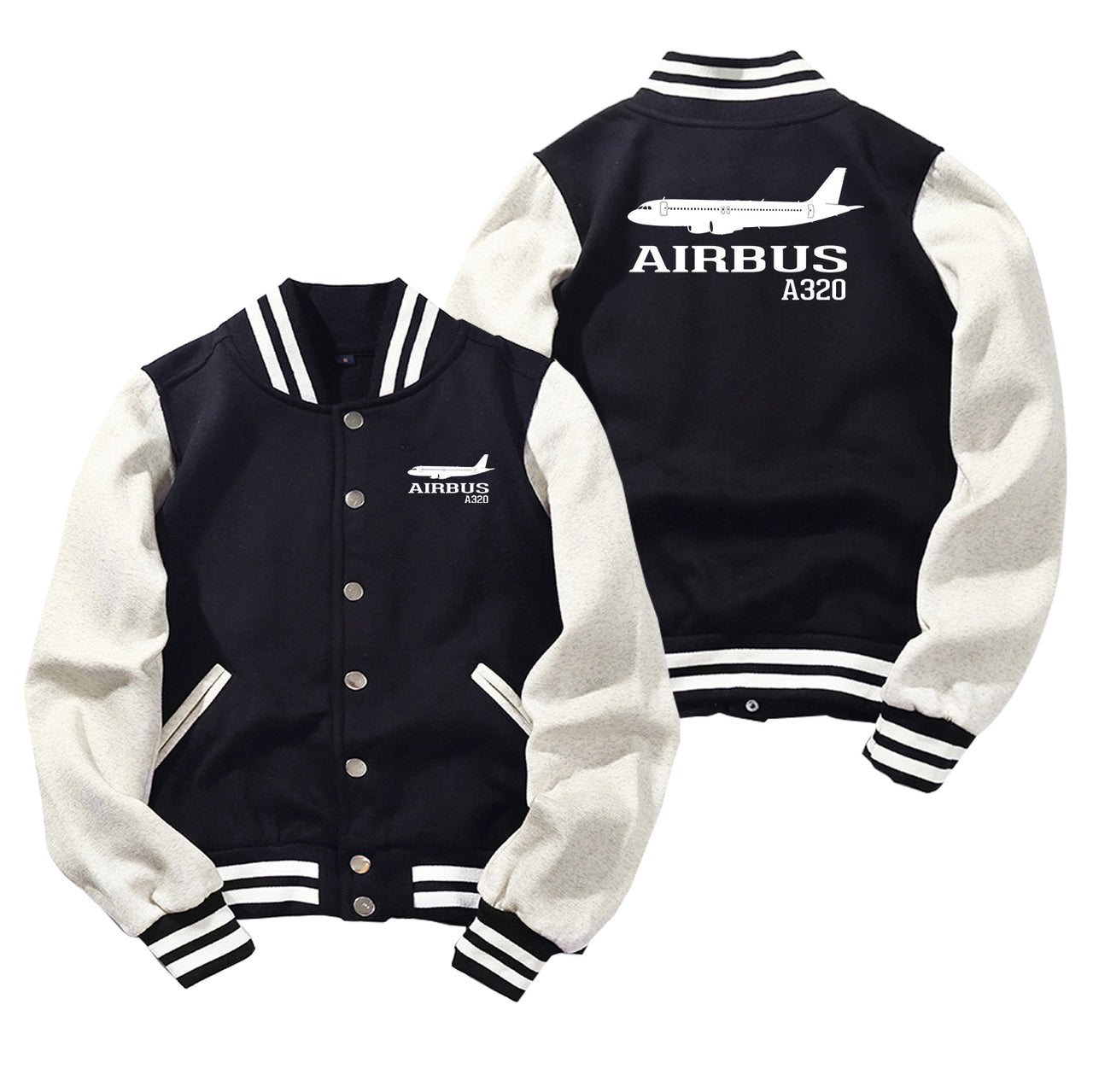 Airbus A320 Printed Designed Baseball Style Jackets