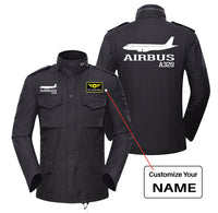 Thumbnail for Airbus A320 Printed Designed Military Coats