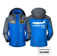 Thumbnail for Airbus A320 Printed Designed Thick Winter Jackets