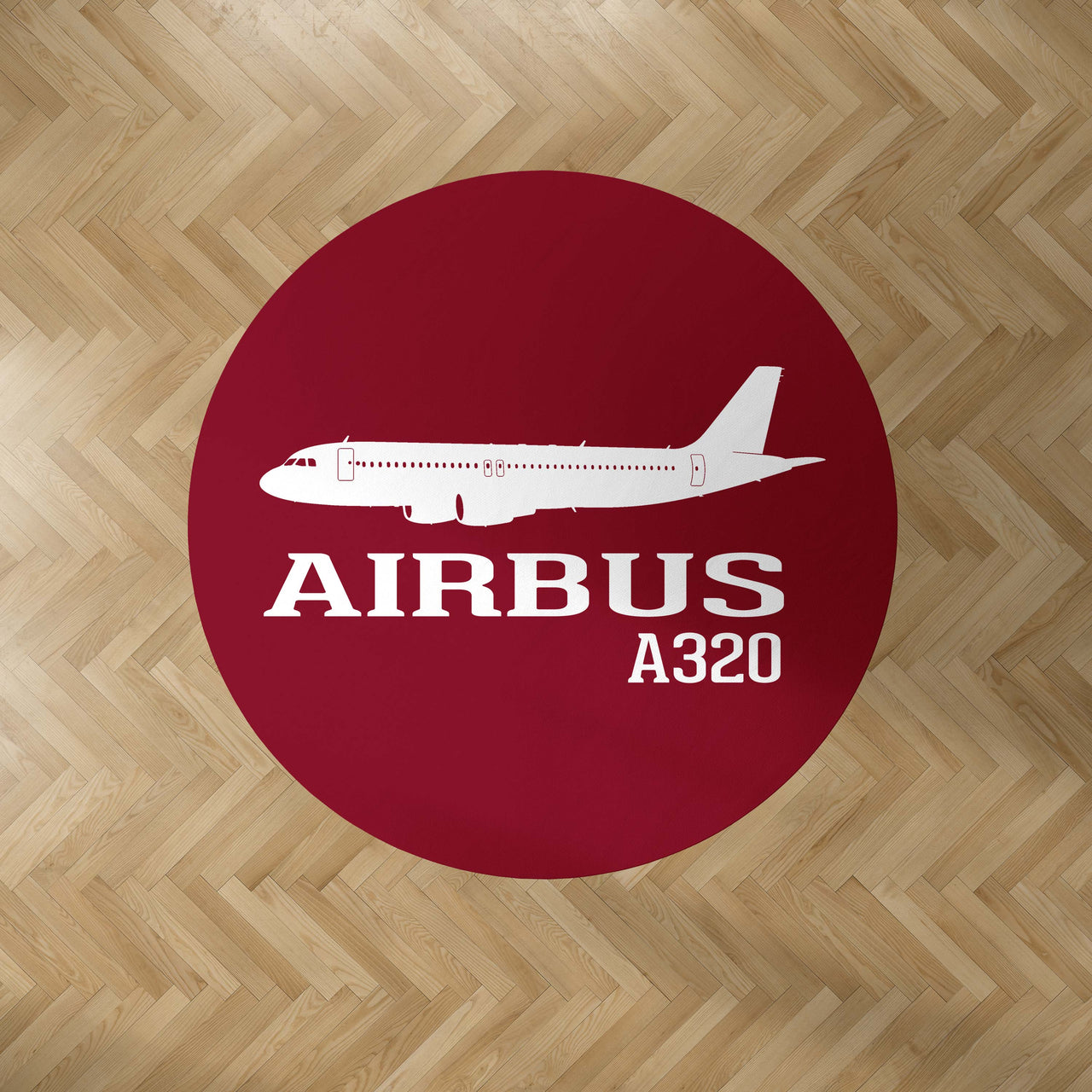 Airbus A320 Printed Designed Carpet & Floor Mats (Round)