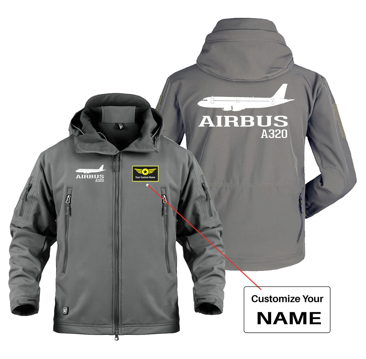 Airbus A320 Printed Designed Military Jackets (Customizable)