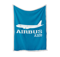 Thumbnail for Airbus A320 Printed Designed Bed Blankets & Covers