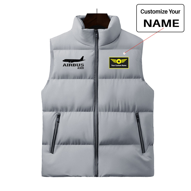 Airbus A320 Printed Designed Puffy Vests