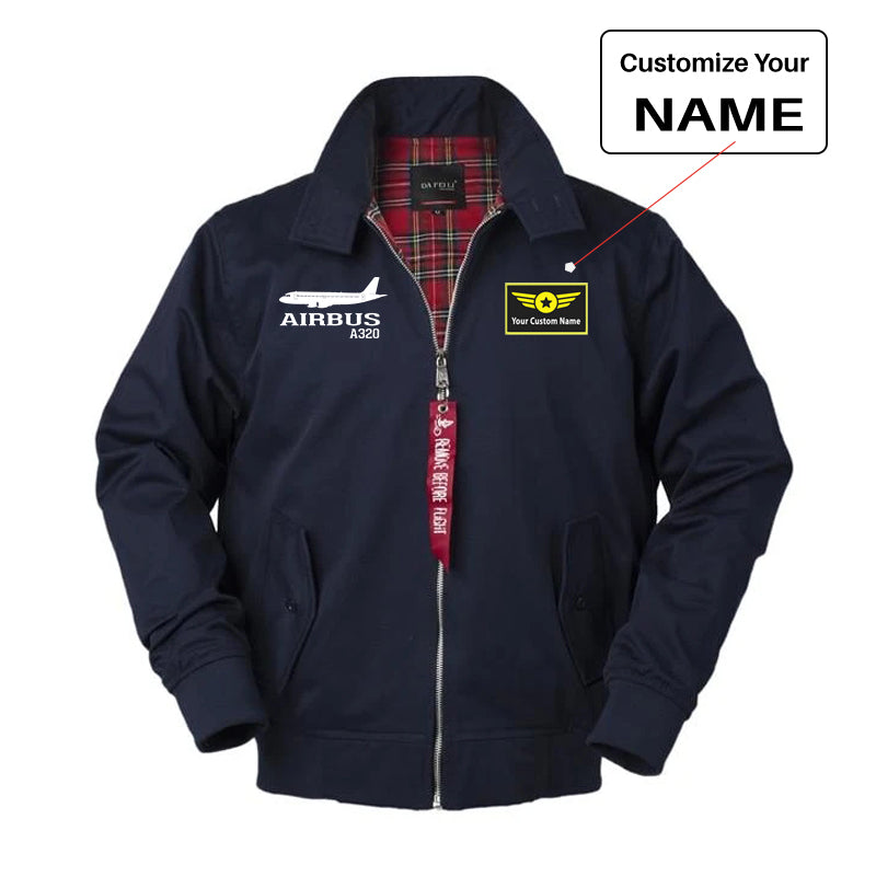 Airbus A320 Printed Designed Vintage Style Jackets