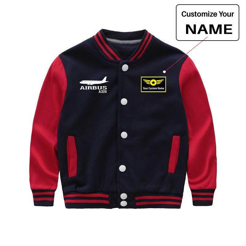 Airbus A320 Printed Designed "CHILDREN" Baseball Jackets