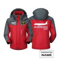 Thumbnail for Airbus A320 Printed Designed Thick Winter Jackets