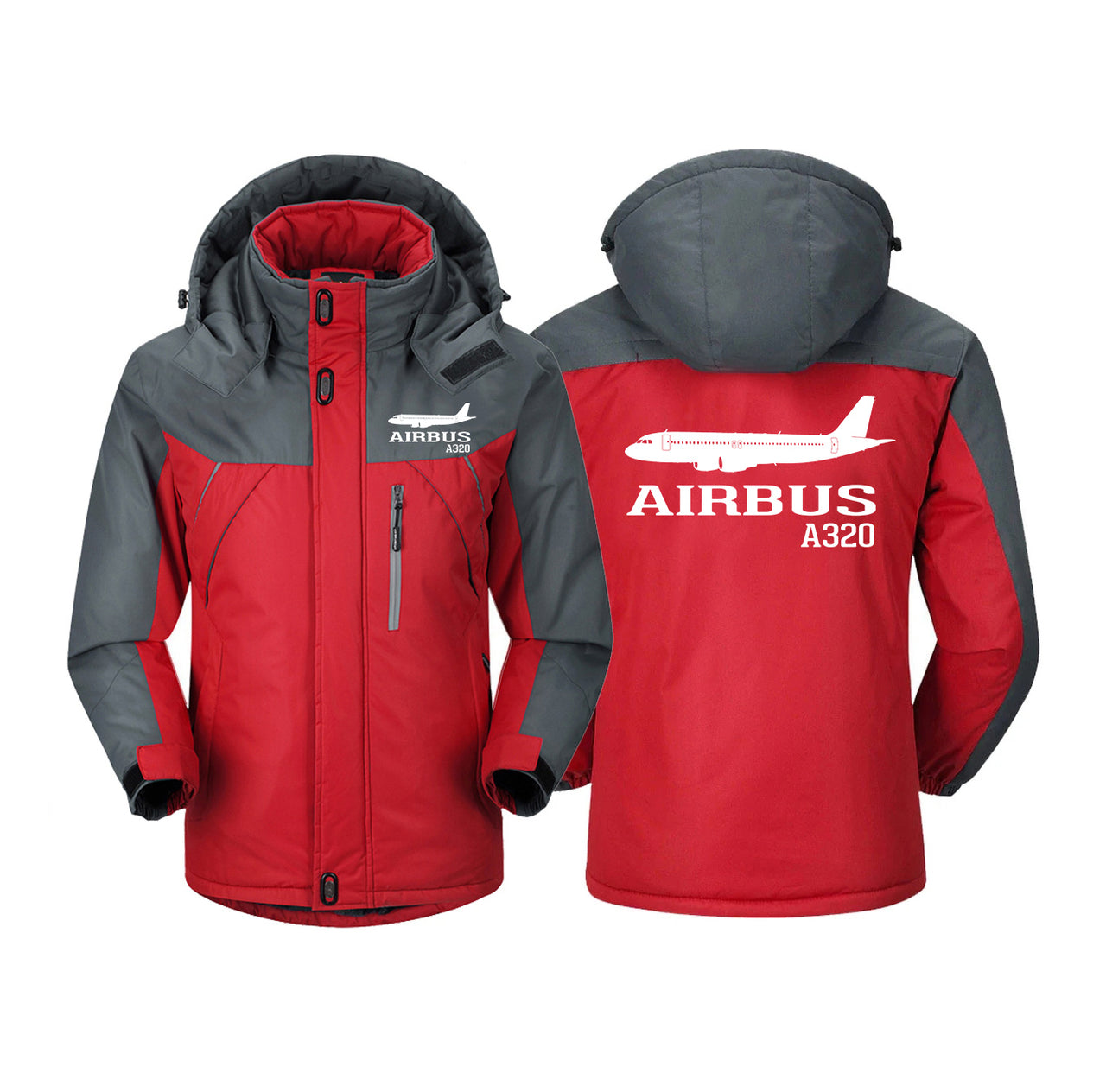 Airbus A320 Printed Designed Thick Winter Jackets