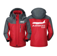 Thumbnail for Airbus A320 Printed Designed Thick Winter Jackets