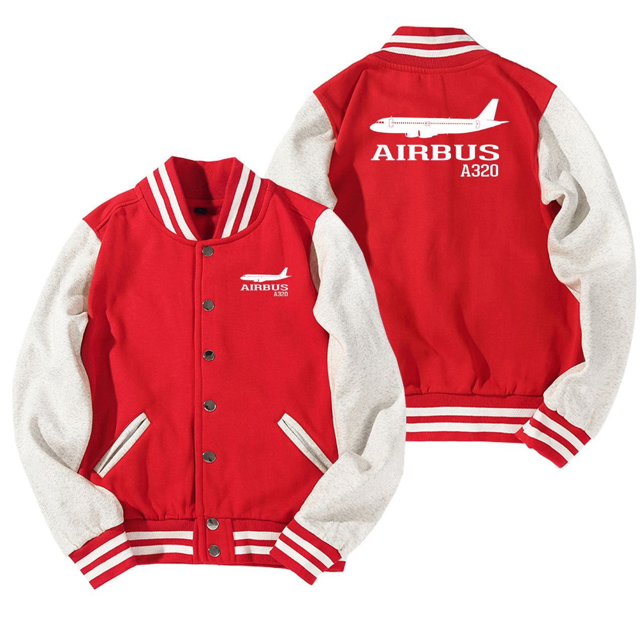 Airbus A320 Printed Designed Baseball Style Jackets