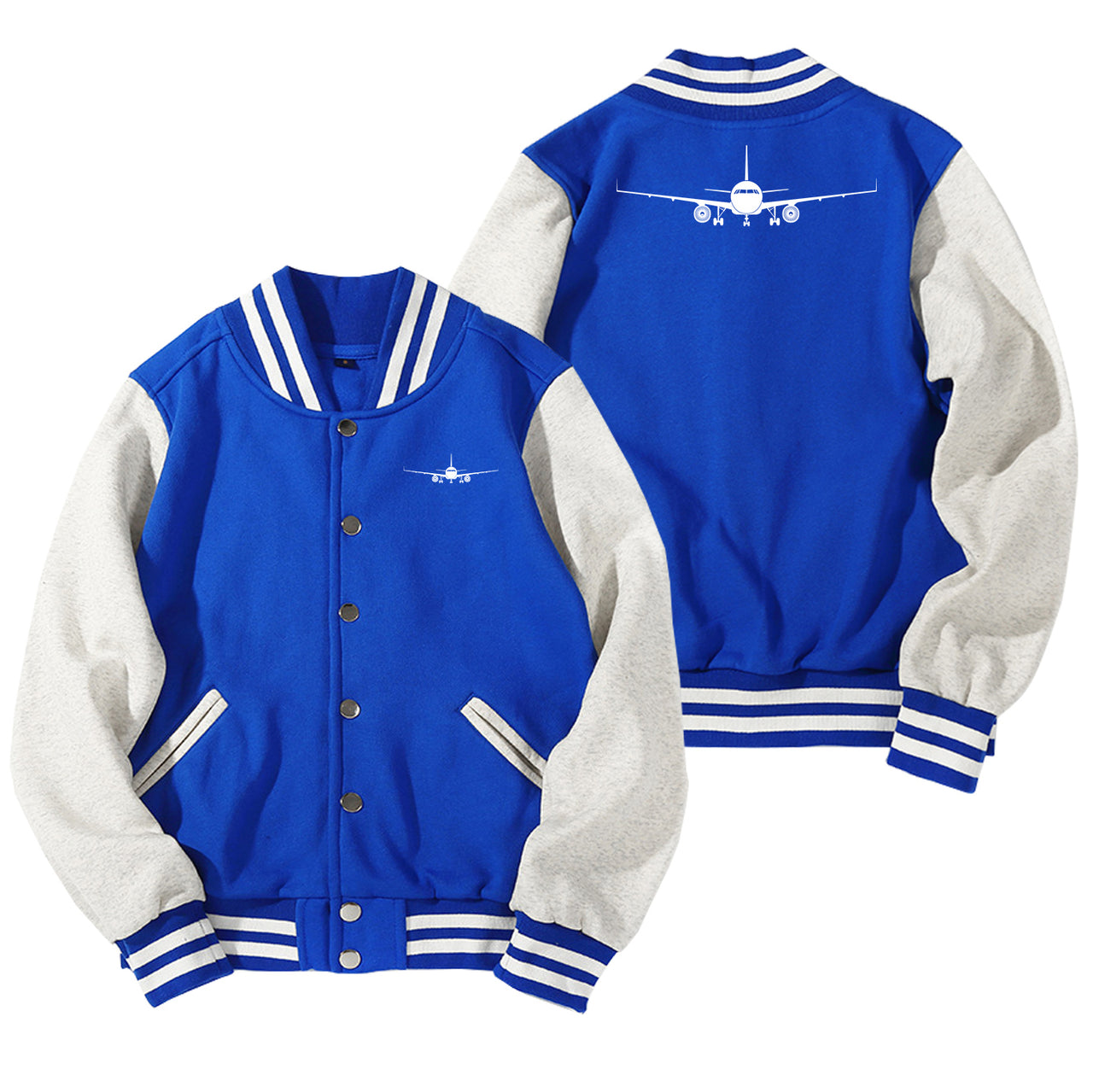 Airbus A320 Silhouette Designed Baseball Style Jackets