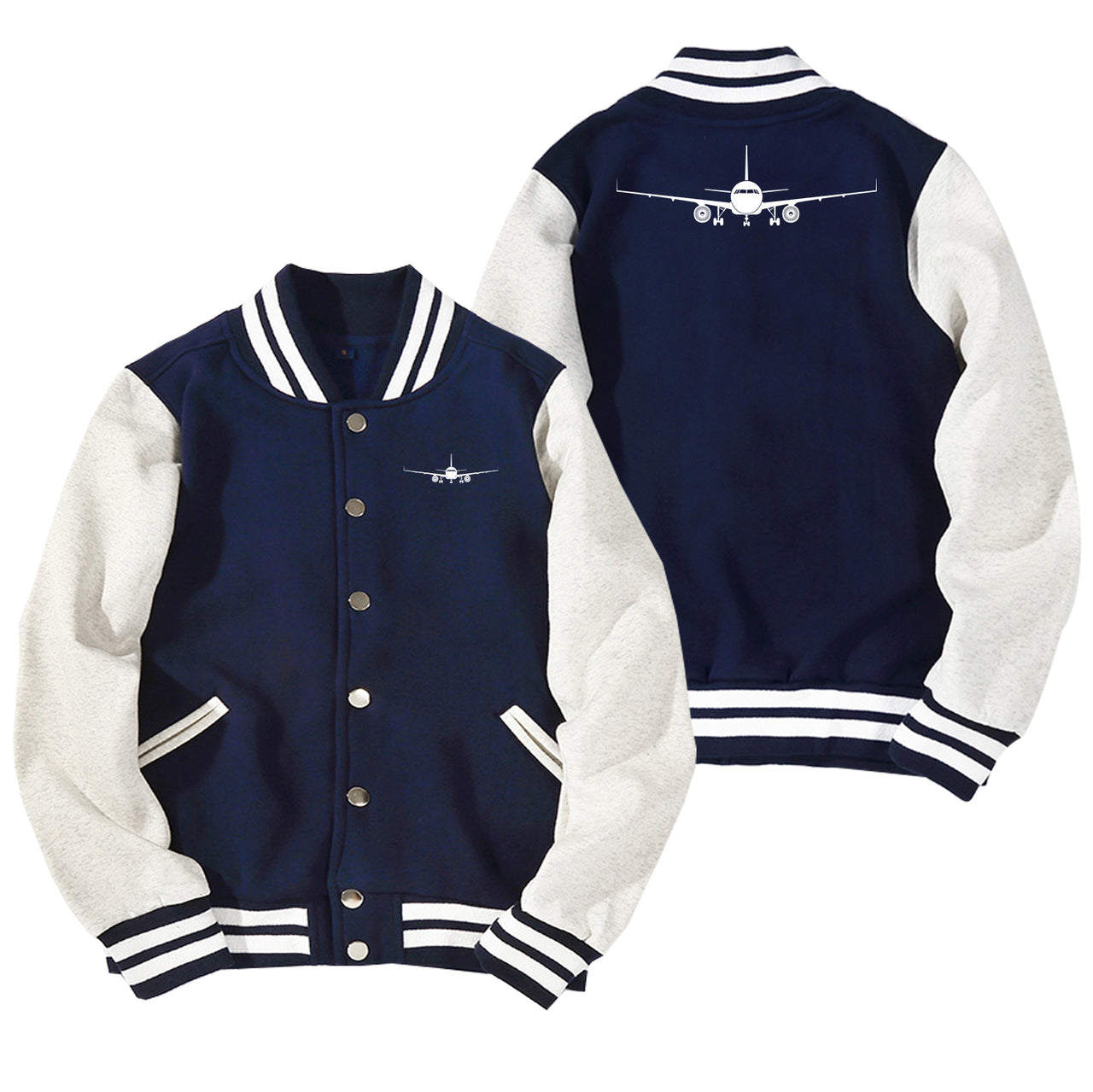 Airbus A320 Silhouette Designed Baseball Style Jackets