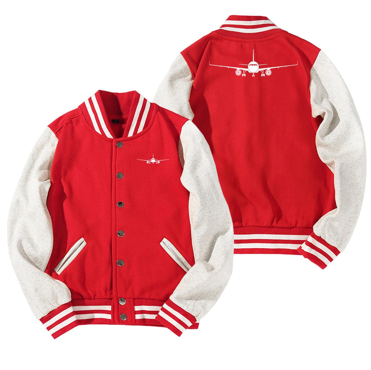 Airbus A320 Silhouette Designed Baseball Style Jackets