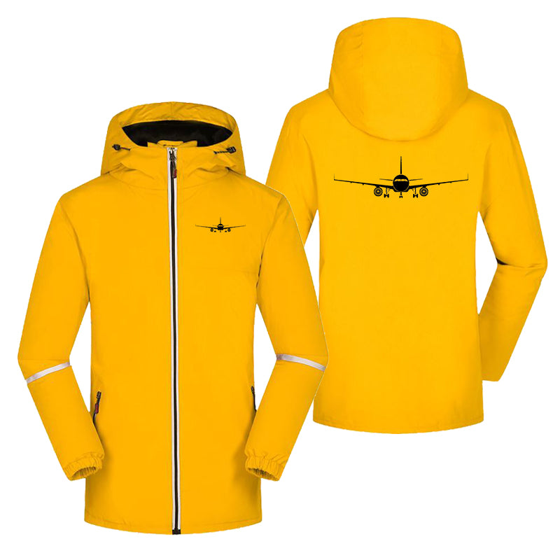 Airbus A320 Silhouette Designed Rain Coats & Jackets