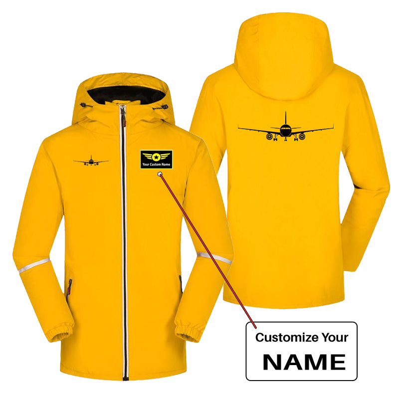 Airbus A320 Silhouette Designed Rain Coats & Jackets