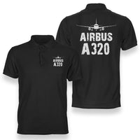 Thumbnail for Airbus A320 & Plane Designed Double Side Polo T-Shirts