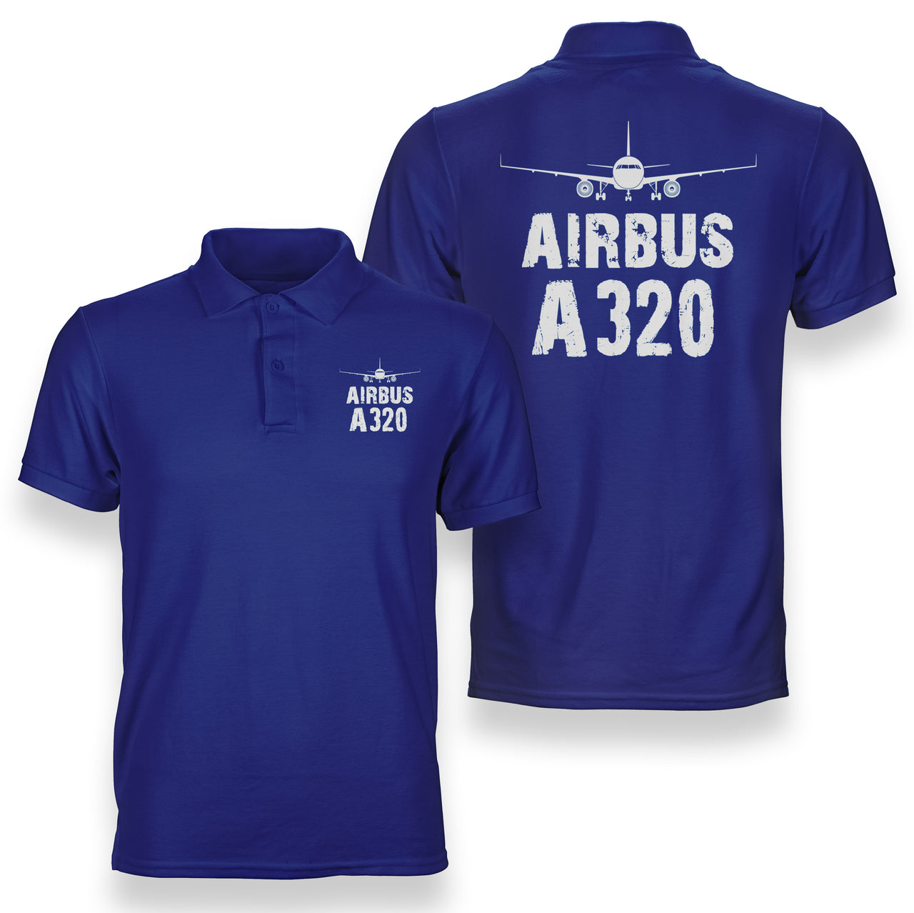 Airbus A320 & Plane Designed Double Side Polo T-Shirts