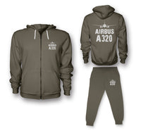 Thumbnail for Airbus A320 & Plane Designed Zipped Hoodies & Sweatpants Set