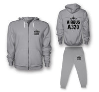 Thumbnail for Airbus A320 & Plane Designed Zipped Hoodies & Sweatpants Set