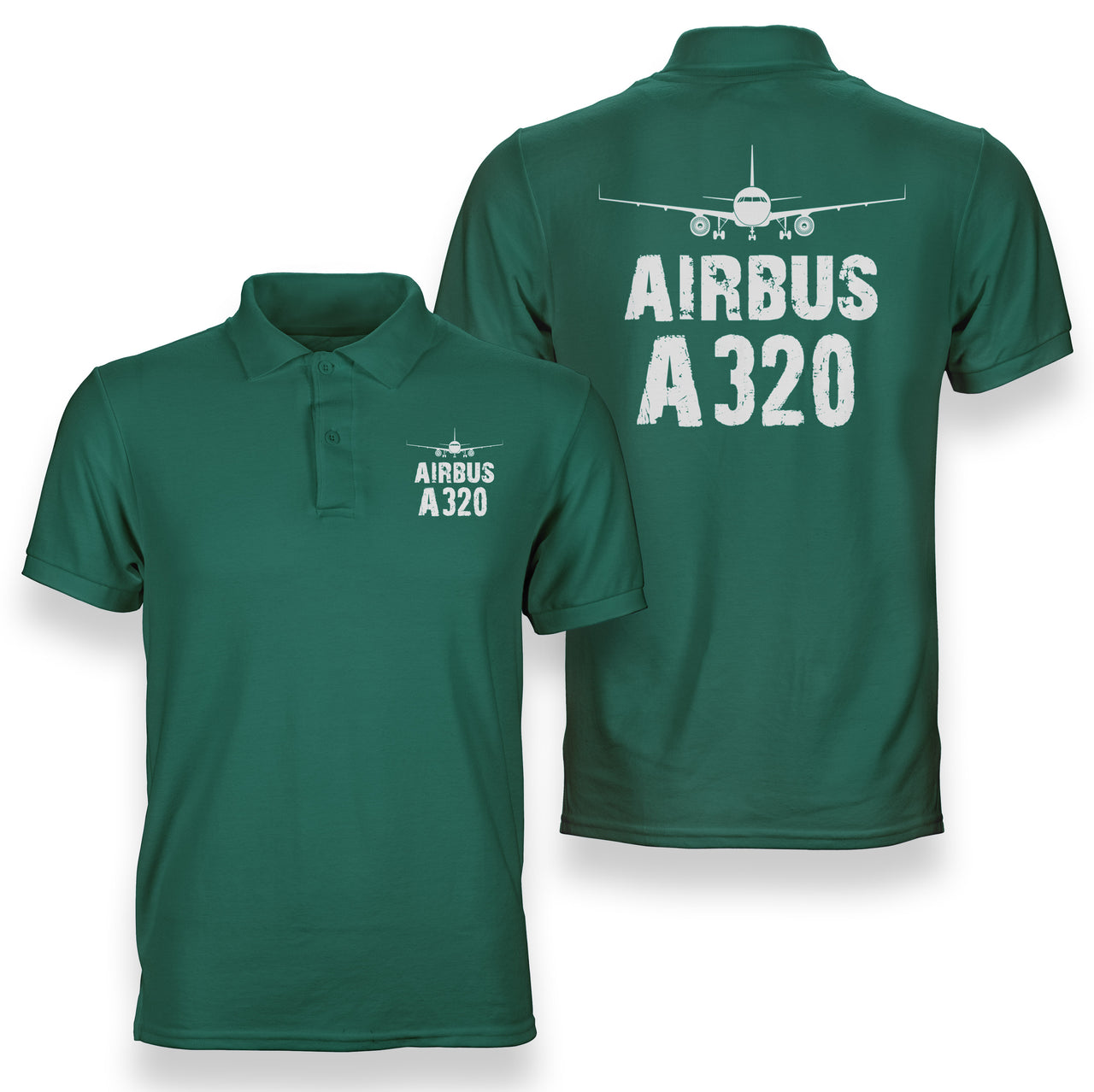 Airbus A320 & Plane Designed Double Side Polo T-Shirts