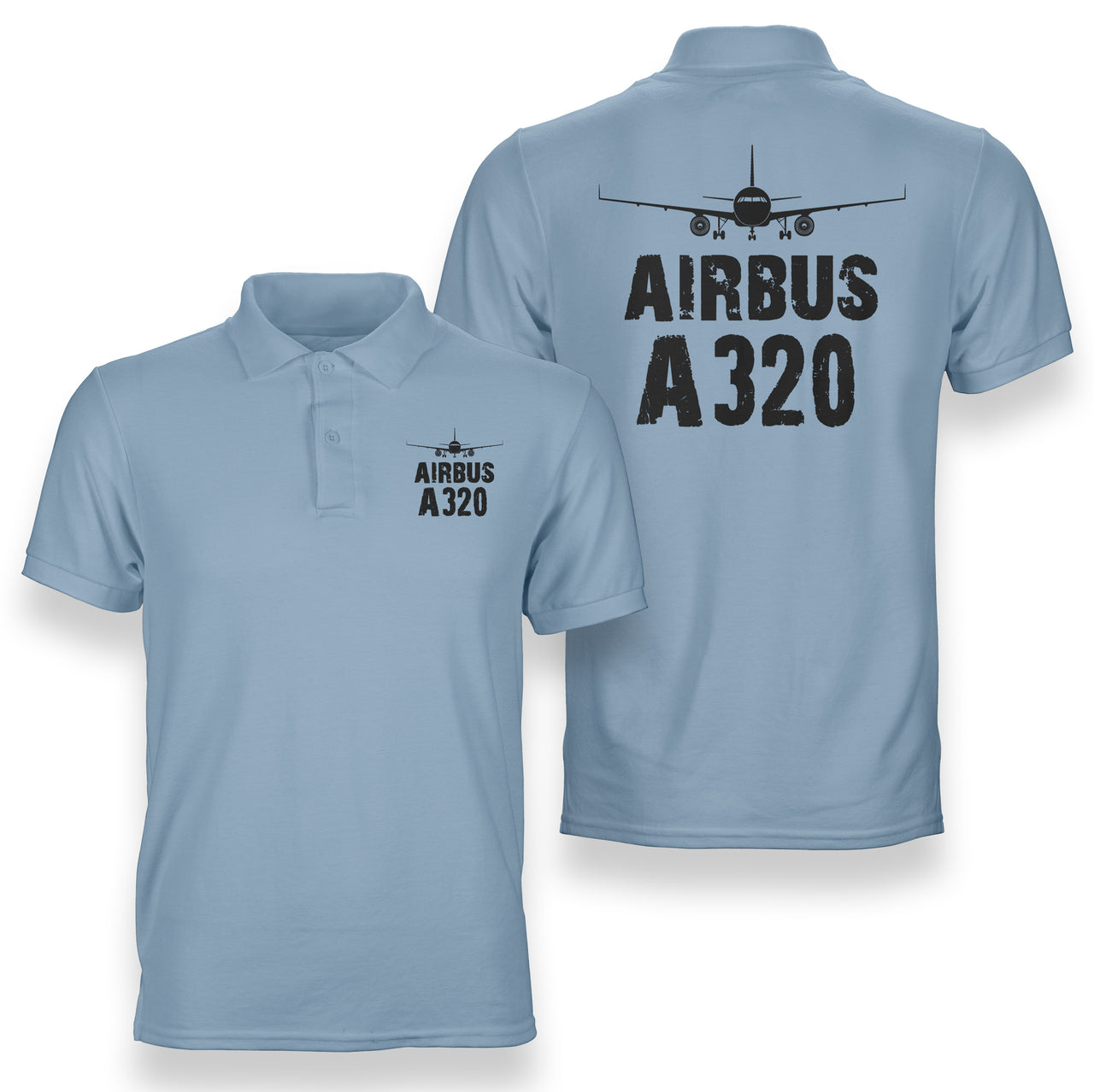 Airbus A320 & Plane Designed Double Side Polo T-Shirts