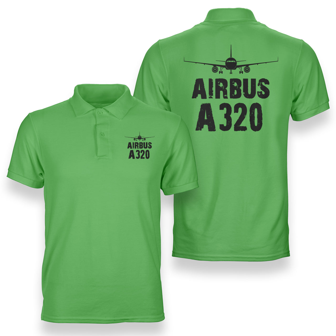 Airbus A320 & Plane Designed Double Side Polo T-Shirts