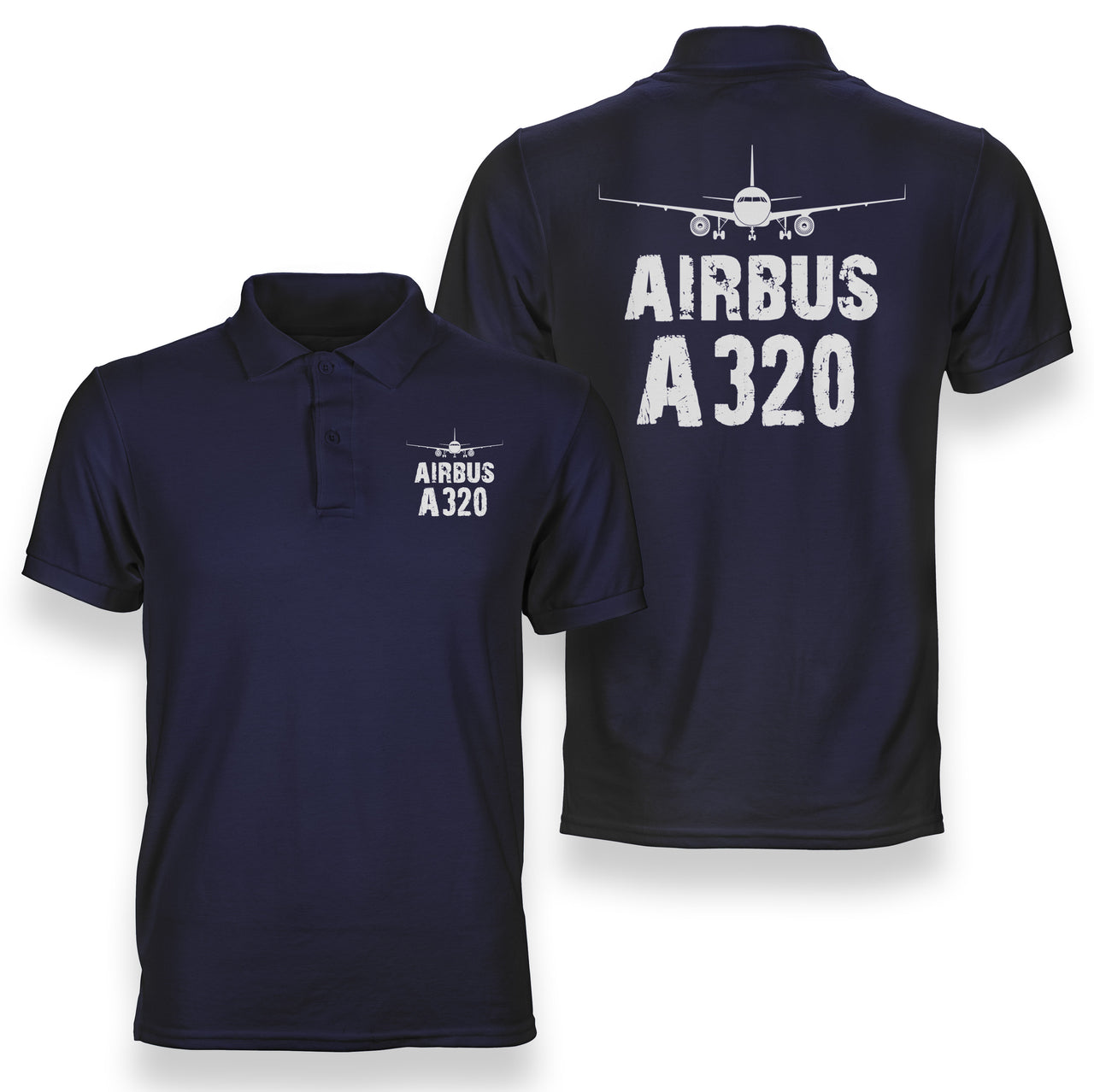 Airbus A320 & Plane Designed Double Side Polo T-Shirts