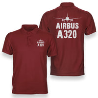 Thumbnail for Airbus A320 & Plane Designed Double Side Polo T-Shirts