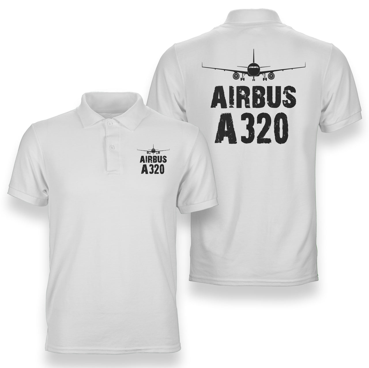 Airbus A320 & Plane Designed Double Side Polo T-Shirts