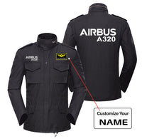 Thumbnail for Airbus A320 & Text Designed Military Coats