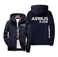 Thumbnail for Airbus A320 & Text Designed Windbreaker Jackets