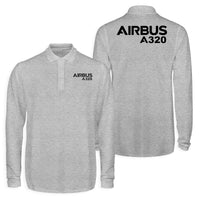 Thumbnail for Airbus A320 & Text Designed Long Sleeve Polo T-Shirts (Double-Side)