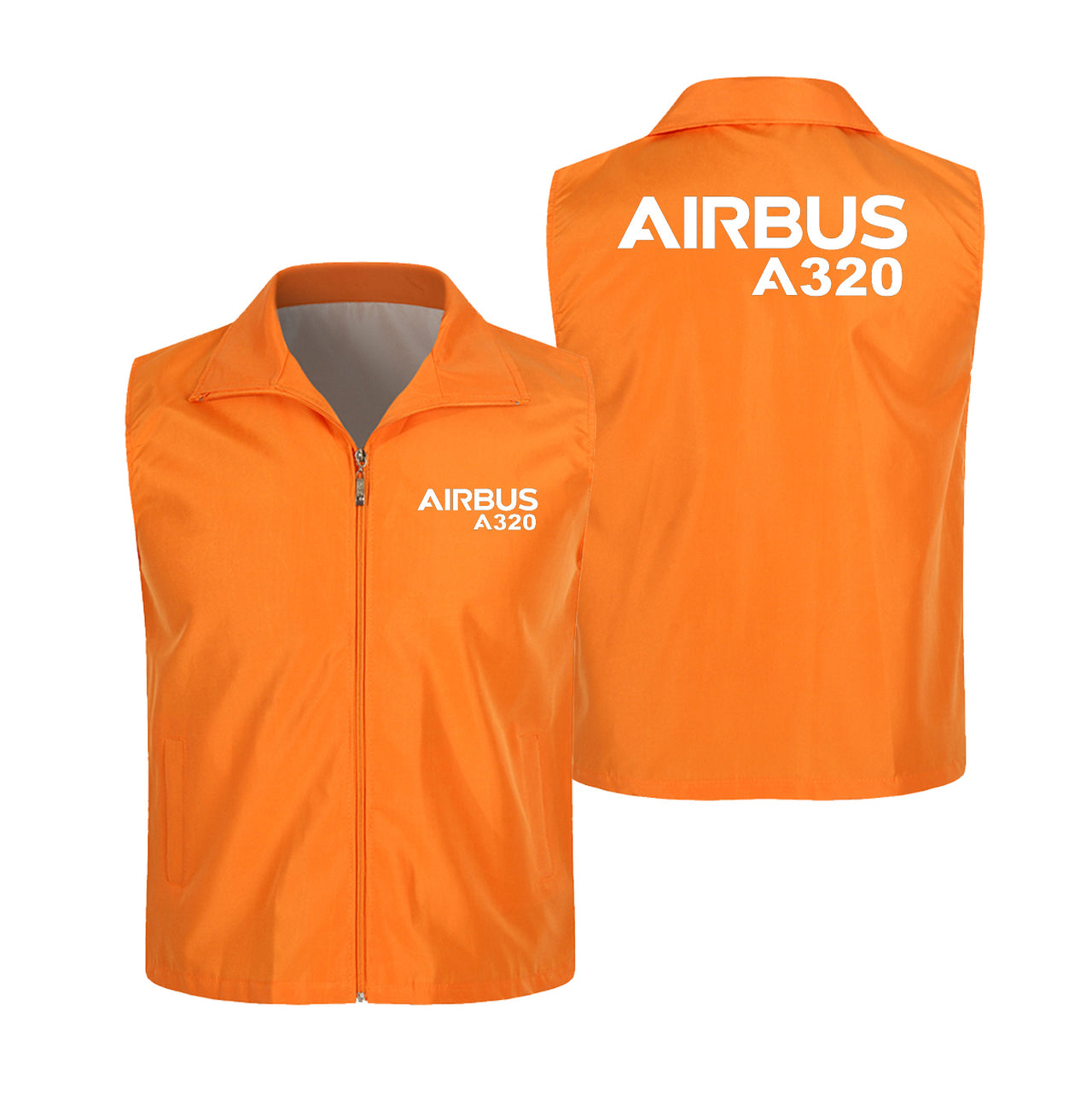 Airbus A320 & Text Designed Thin Style Vests