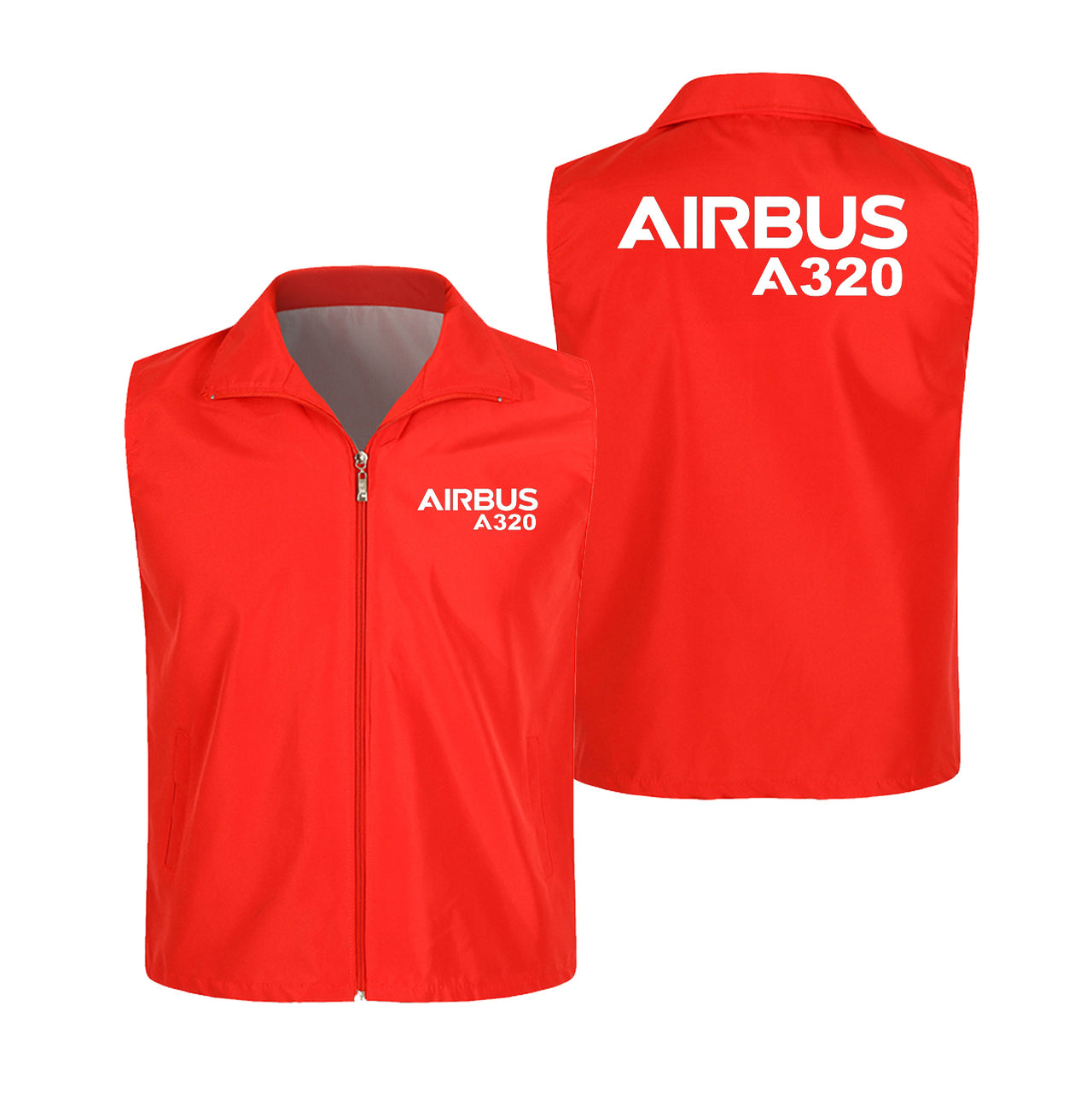 Airbus A320 & Text Designed Thin Style Vests