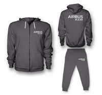 Thumbnail for Airbus A330 & Text Designed Zipped Hoodies & Sweatpants Set