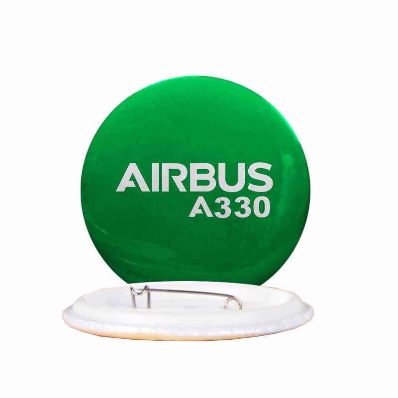 Airbus A330 & Text Designed Pins
