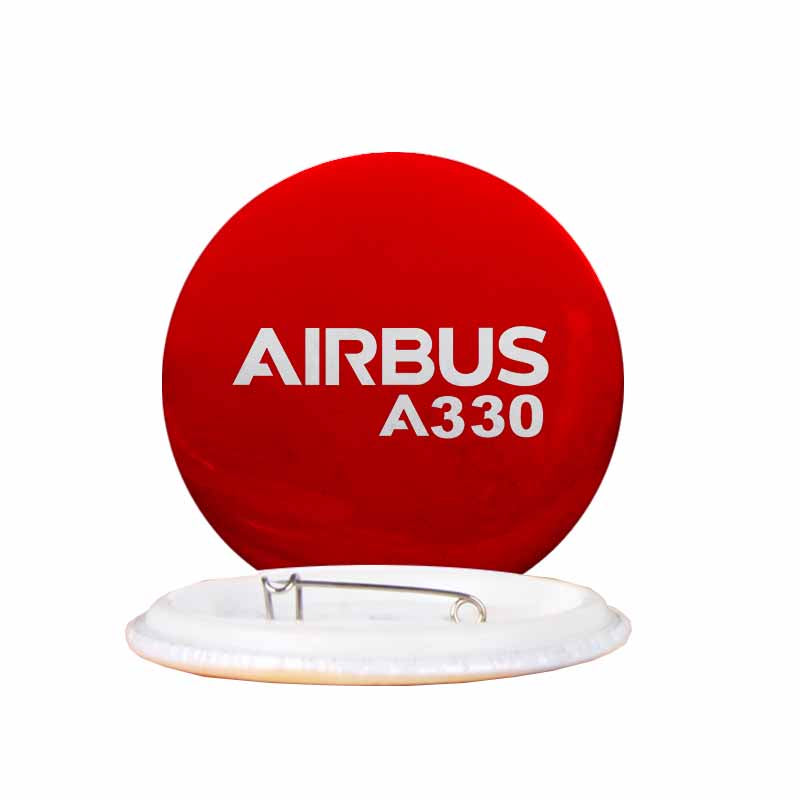 Airbus A330 & Text Designed Pins