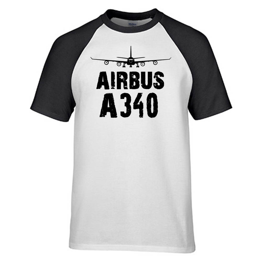 Airbus A340 & Plane Designed Raglan T-Shirts