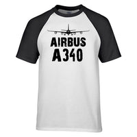 Thumbnail for Airbus A340 & Plane Designed Raglan T-Shirts