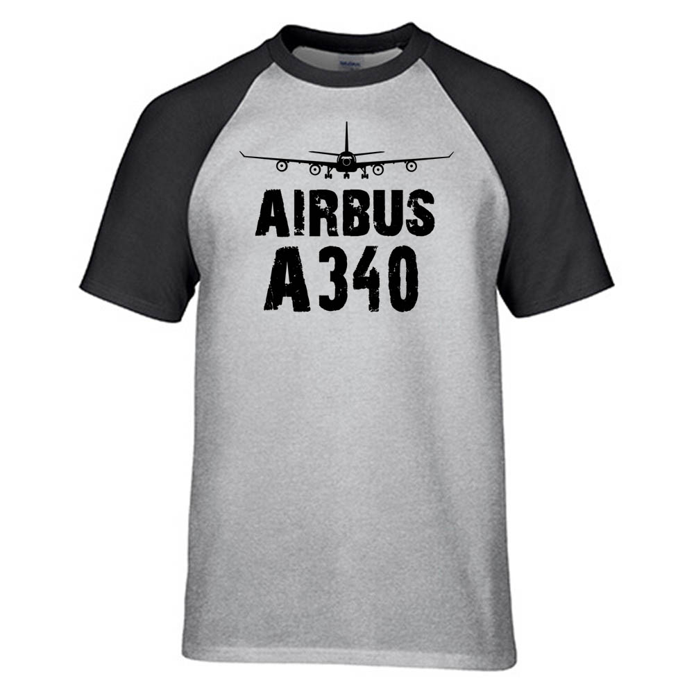 Airbus A340 & Plane Designed Raglan T-Shirts