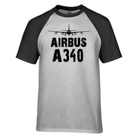 Thumbnail for Airbus A340 & Plane Designed Raglan T-Shirts