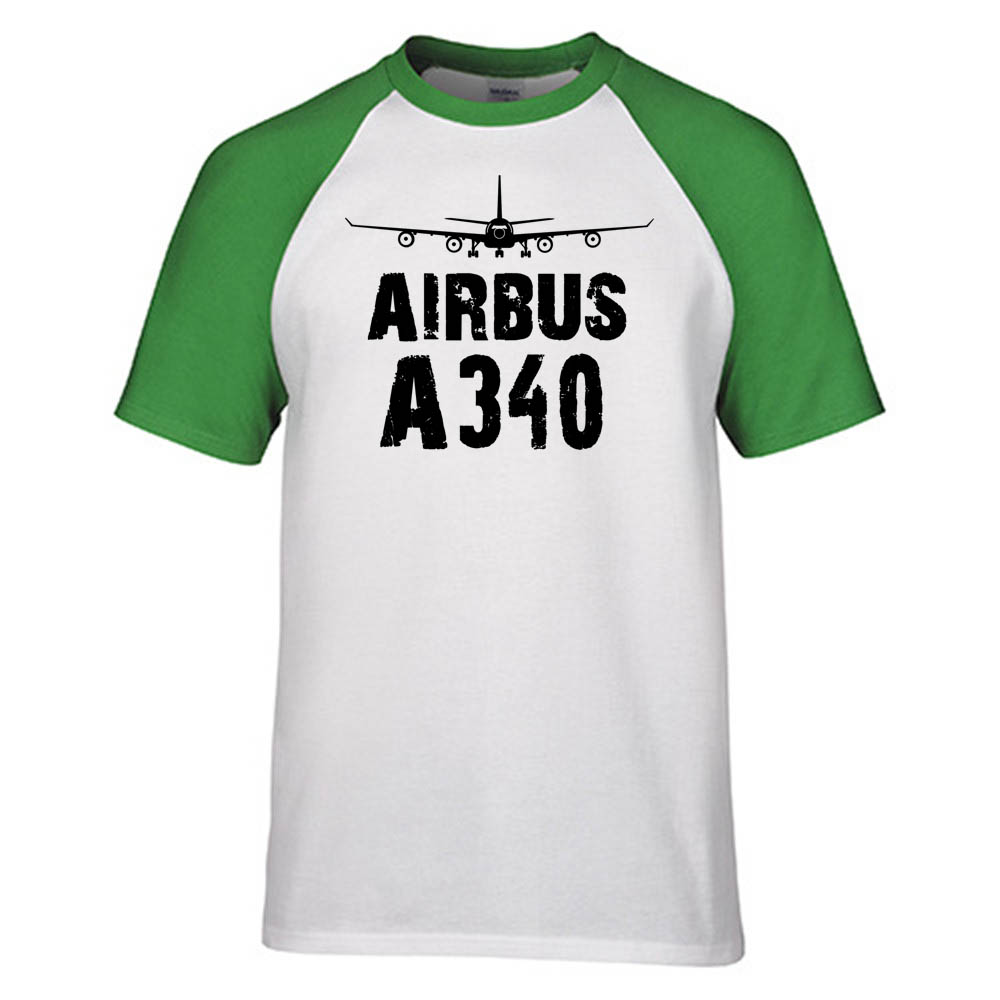 Airbus A340 & Plane Designed Raglan T-Shirts