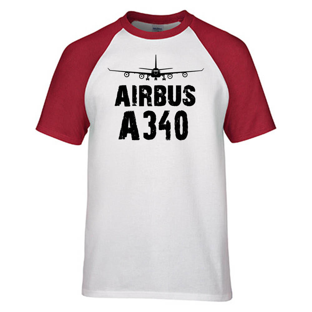 Airbus A340 & Plane Designed Raglan T-Shirts