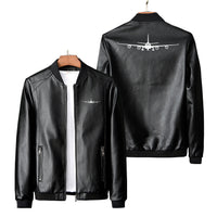 Thumbnail for Airbus A340 Silhouette Designed PU Leather Jackets